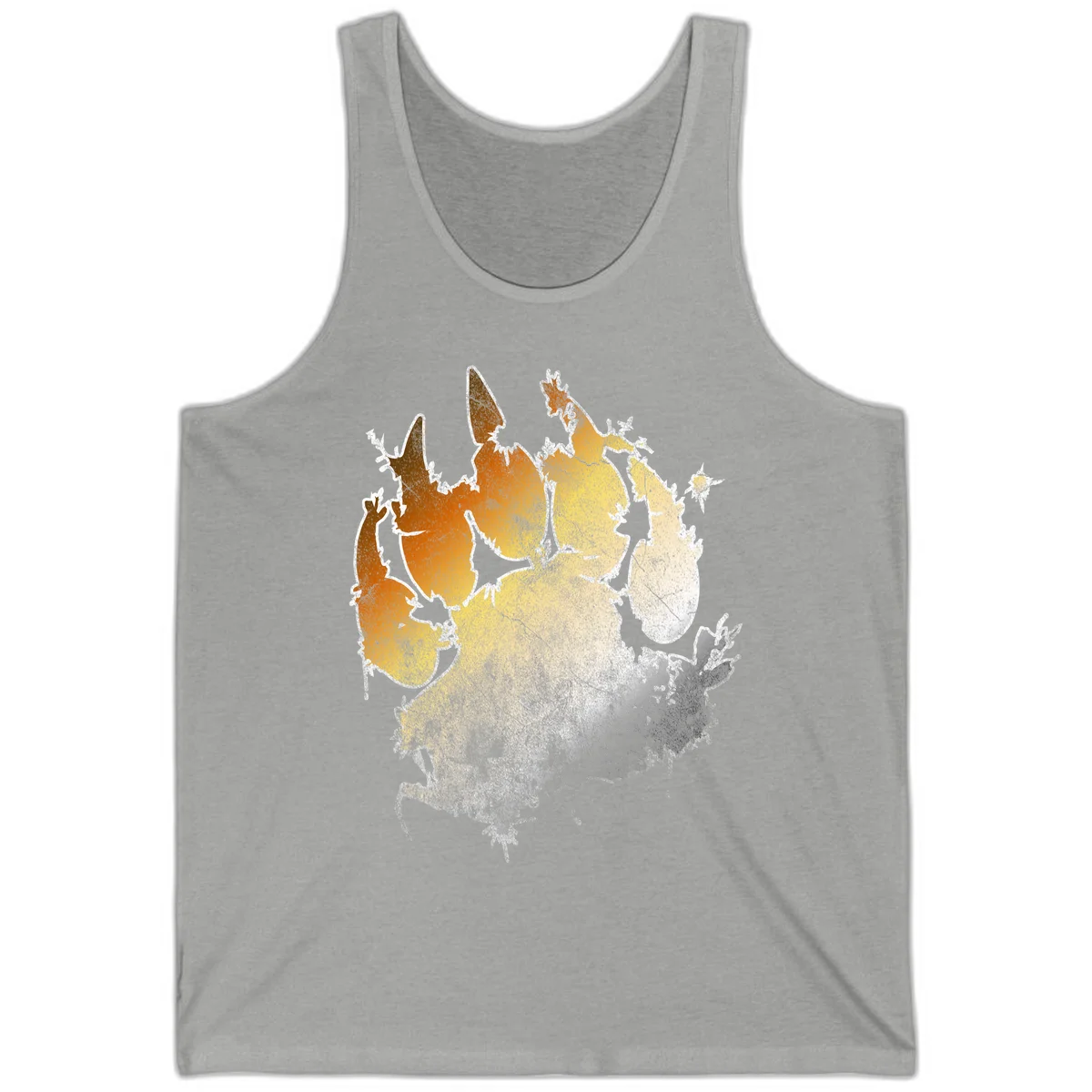 Russia heat map gradient design featuring warm brown and orange tones in the west transitioning to pale yellow and cream in the east in Athletic Heather