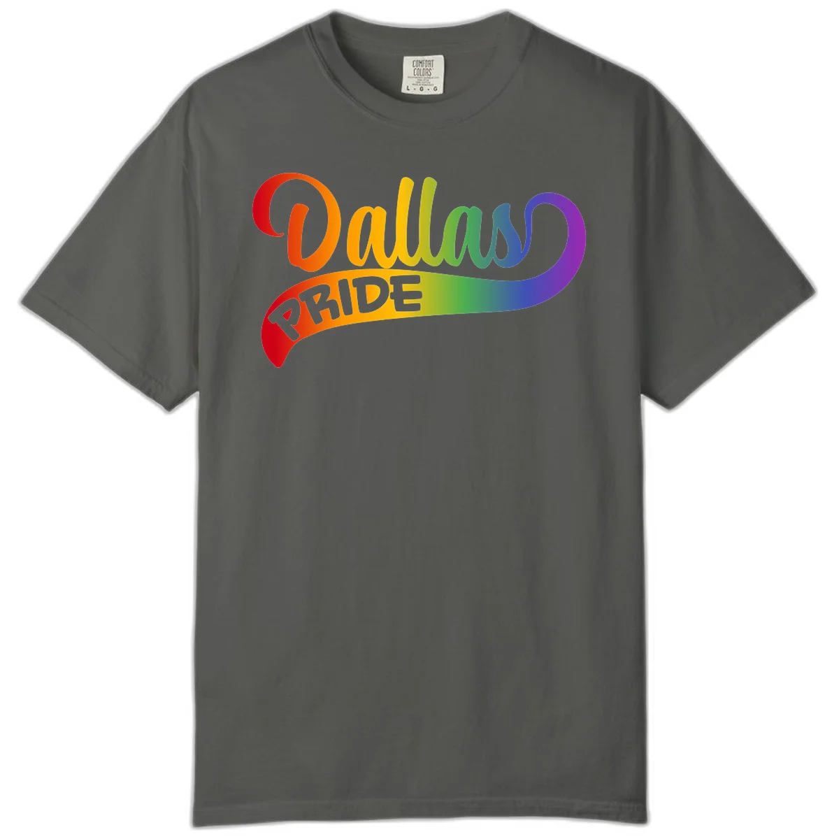 Colorful equality pride rainbow gradient design with flowing text and vibrant spectrum colors in Pepper
