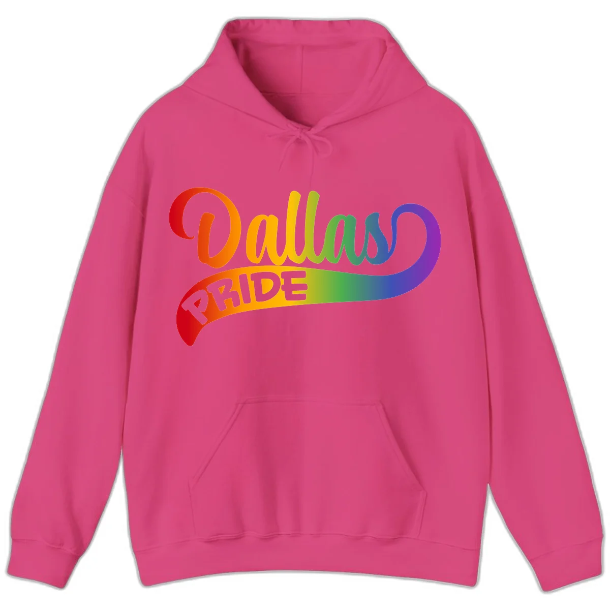 Colorful equality pride rainbow gradient design with flowing text and vibrant spectrum colors in Heliconia