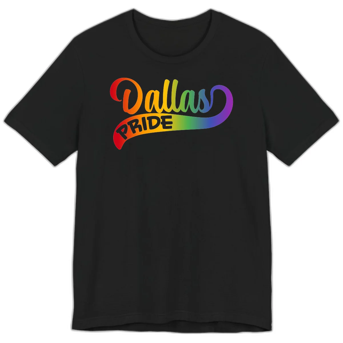 Colorful equality pride rainbow gradient design with flowing text and vibrant spectrum colors in Black