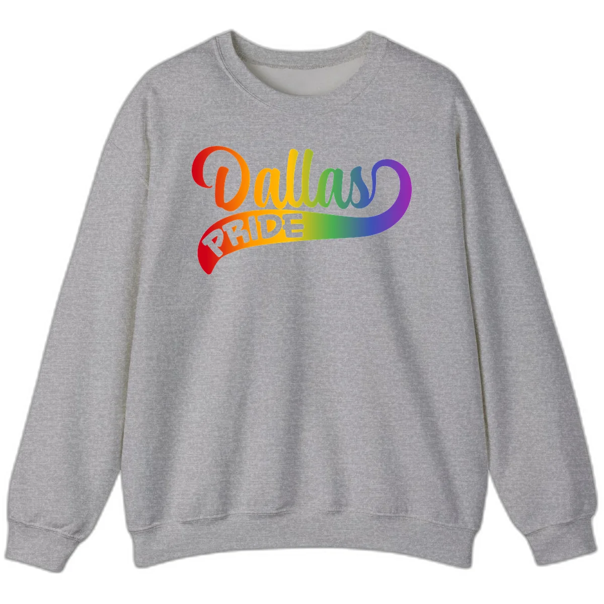 Colorful equality pride rainbow gradient design with flowing text and vibrant spectrum colors in Sport Grey