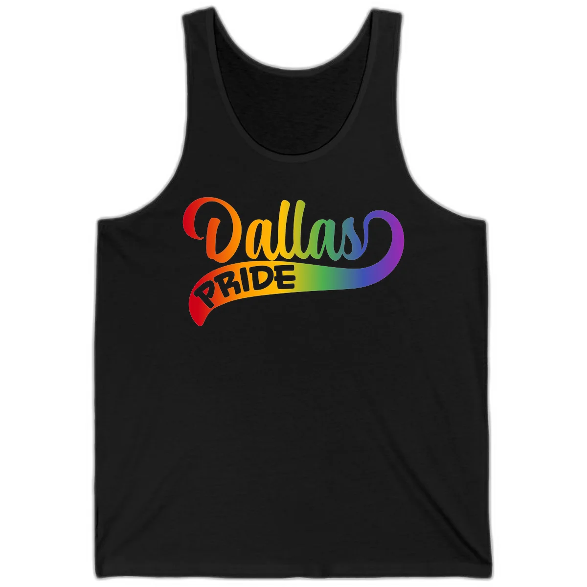 Colorful equality pride rainbow gradient design with flowing text and vibrant spectrum colors in Black