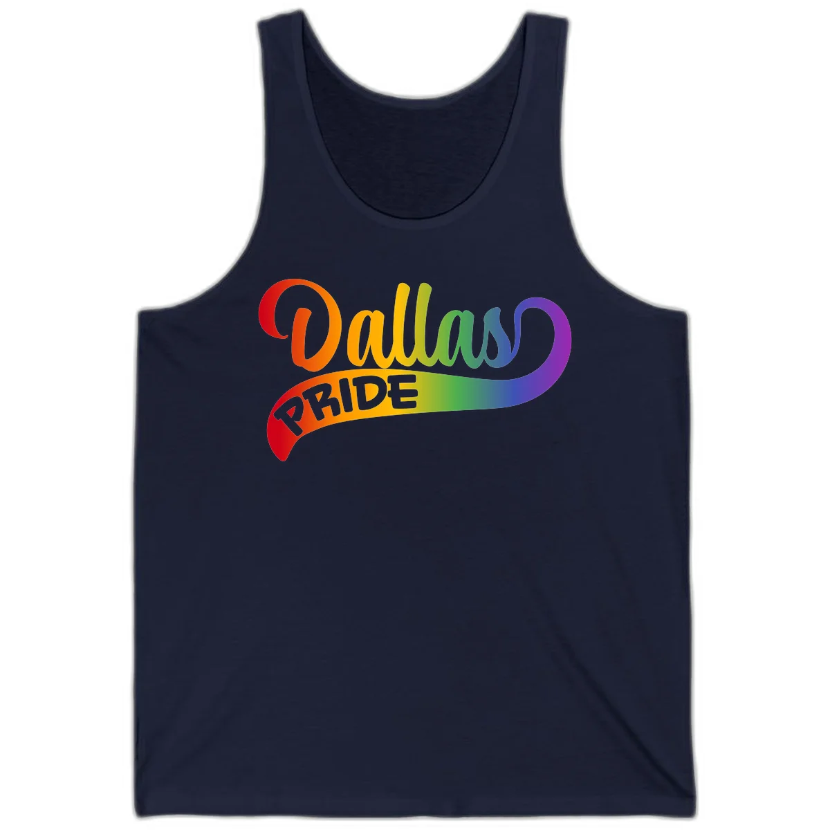 Colorful equality pride rainbow gradient design with flowing text and vibrant spectrum colors in Navy