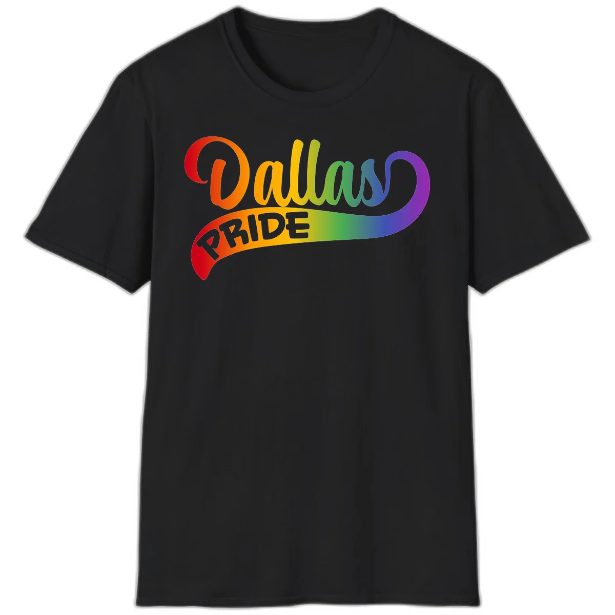 Colorful equality pride rainbow gradient design with flowing text and vibrant spectrum colors in Black