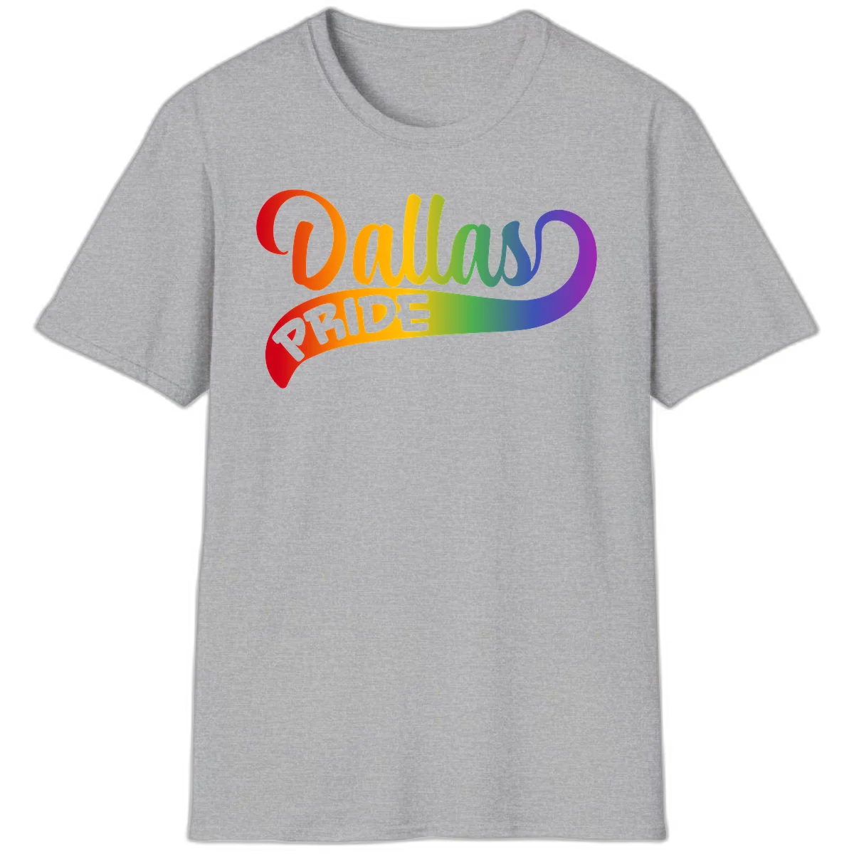 Colorful equality pride rainbow gradient design with flowing text and vibrant spectrum colors in Sport Grey