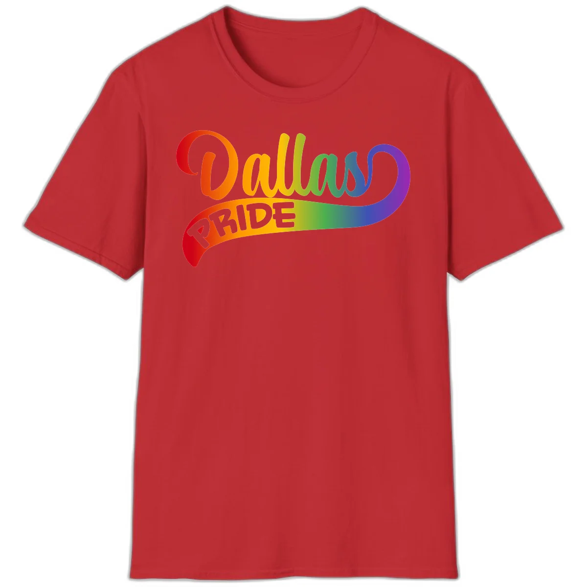 Colorful equality pride rainbow gradient design with flowing text and vibrant spectrum colors in Red