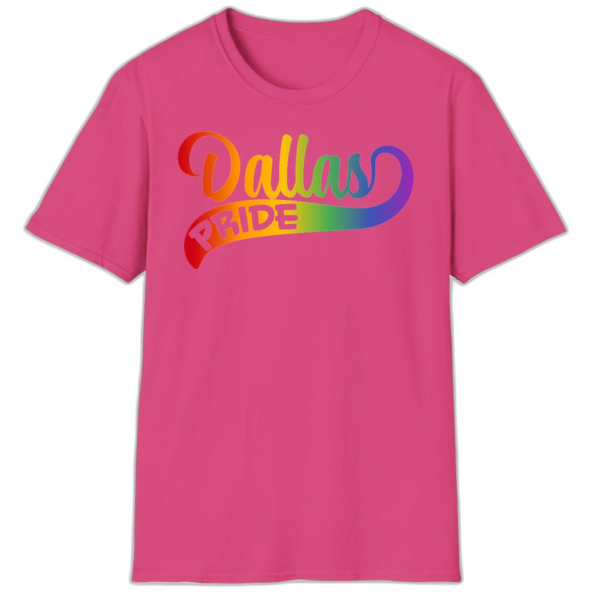 Colorful equality pride rainbow gradient design with flowing text and vibrant spectrum colors in Heliconia