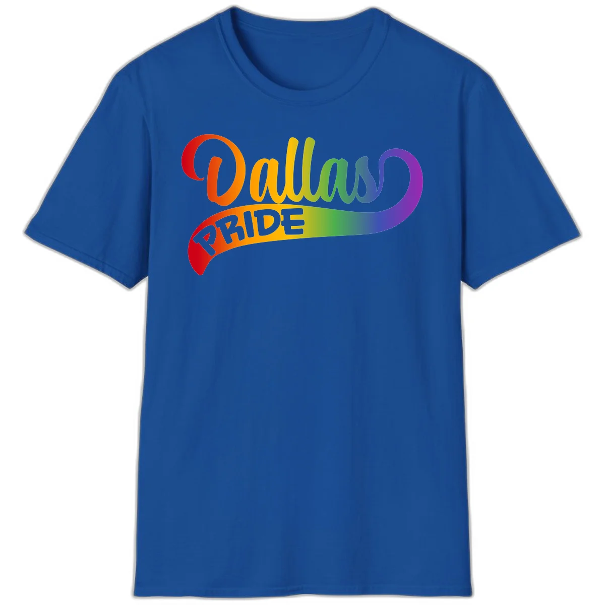 Colorful equality pride rainbow gradient design with flowing text and vibrant spectrum colors in Royal