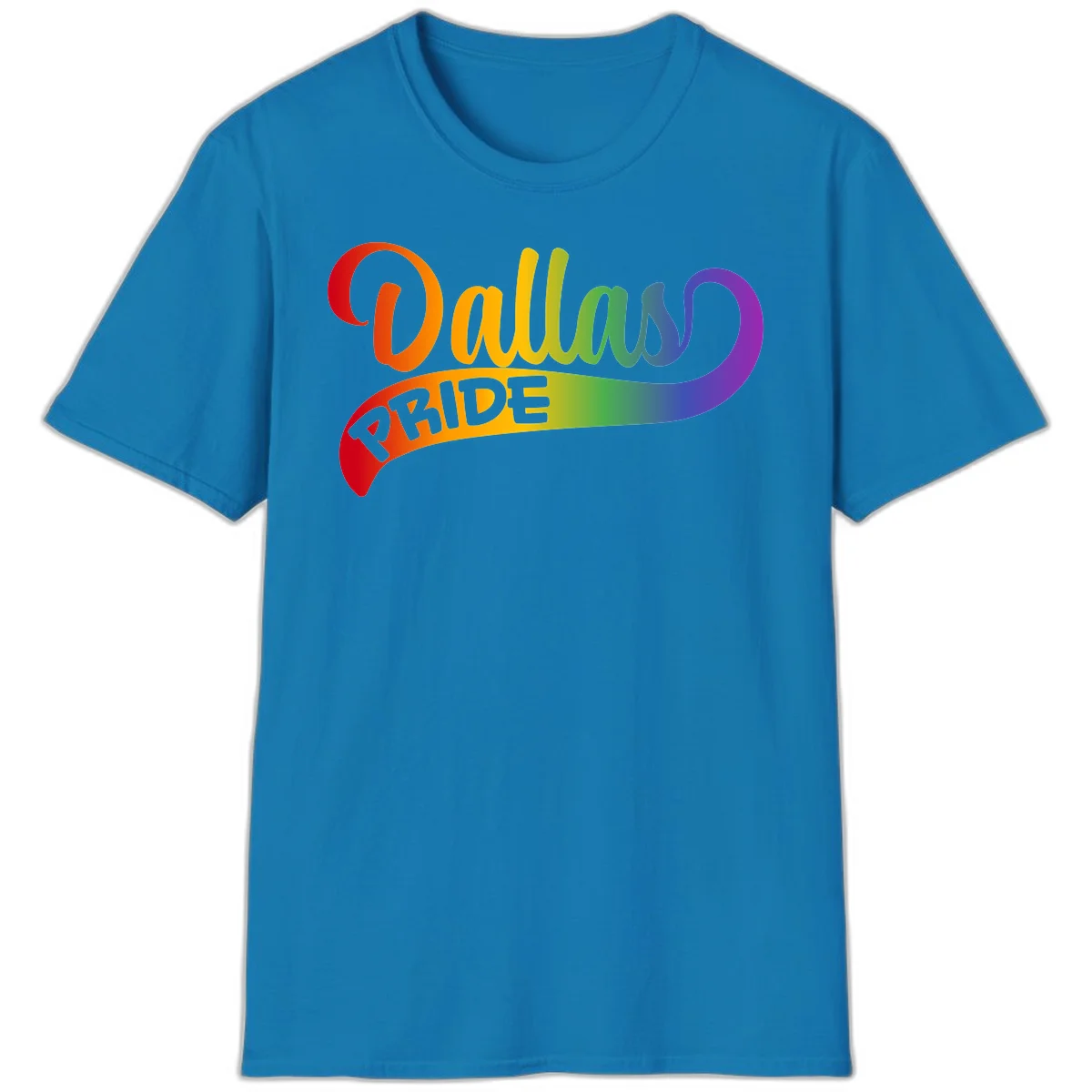 Colorful equality pride rainbow gradient design with flowing text and vibrant spectrum colors in Sapphire