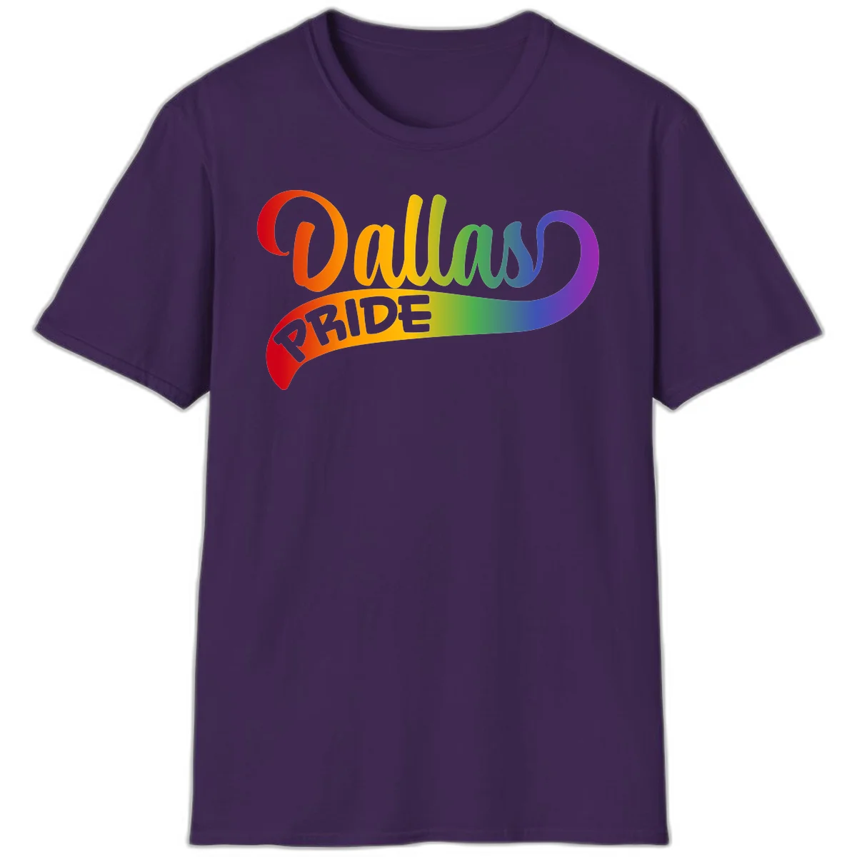 Colorful equality pride rainbow gradient design with flowing text and vibrant spectrum colors in Purple