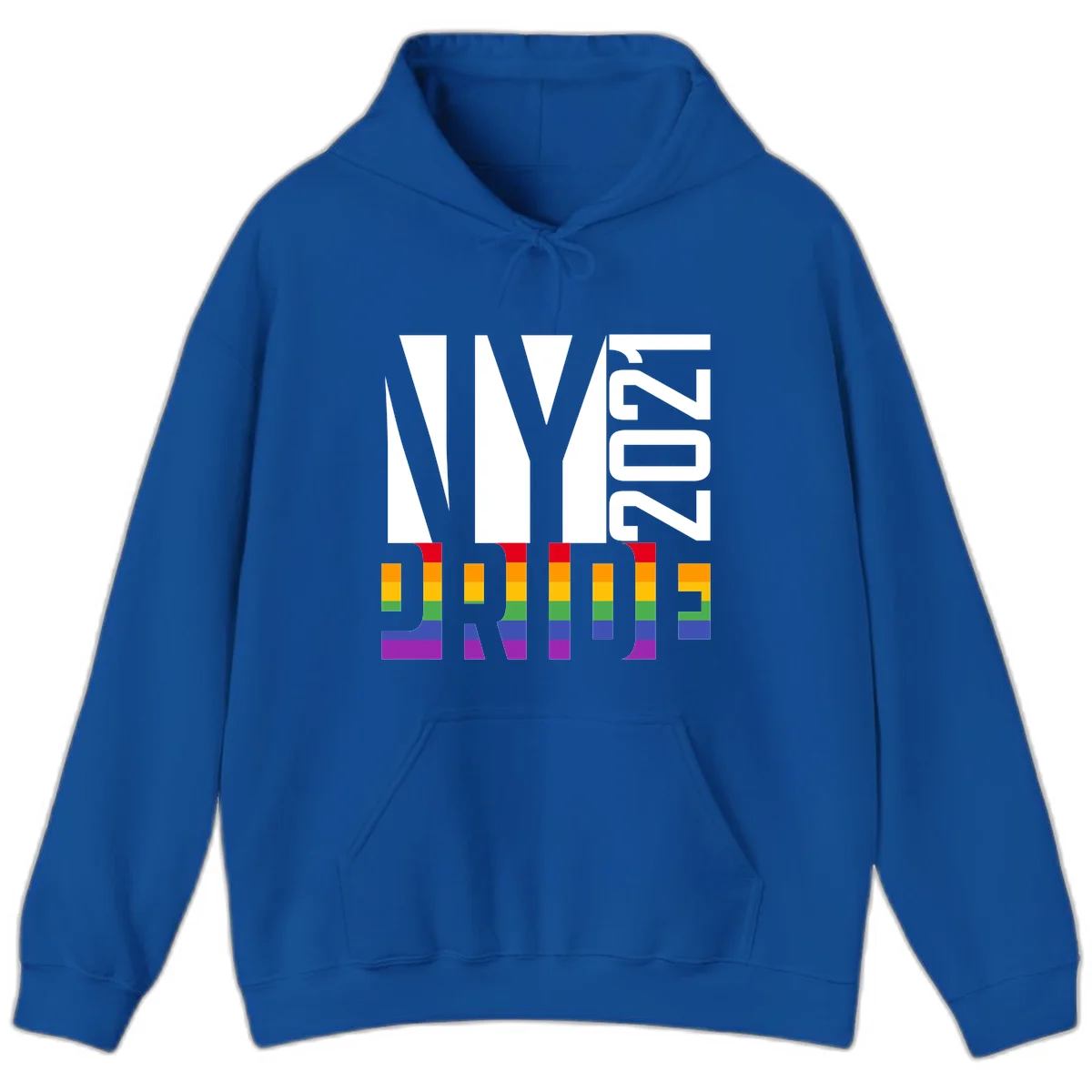 Bold 'LIVE' text integrated with rainbow pride flag stripes in red, orange, yellow, green, blue, and purple colors on gray background in Royal