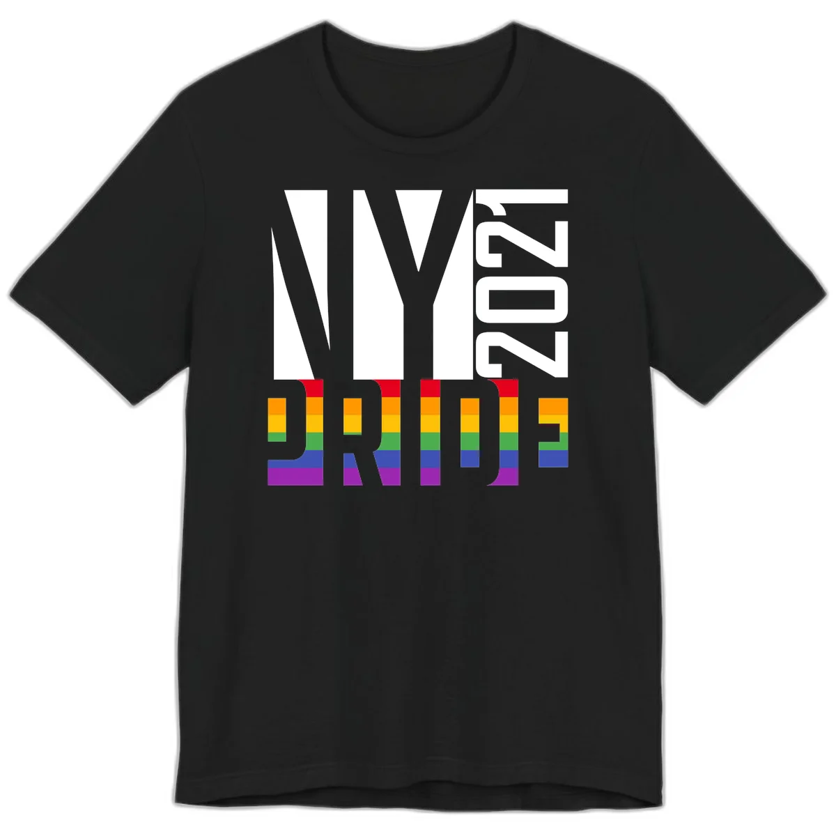 Bold 'LIVE' text integrated with rainbow pride flag stripes in red, orange, yellow, green, blue, and purple colors on gray background in Black