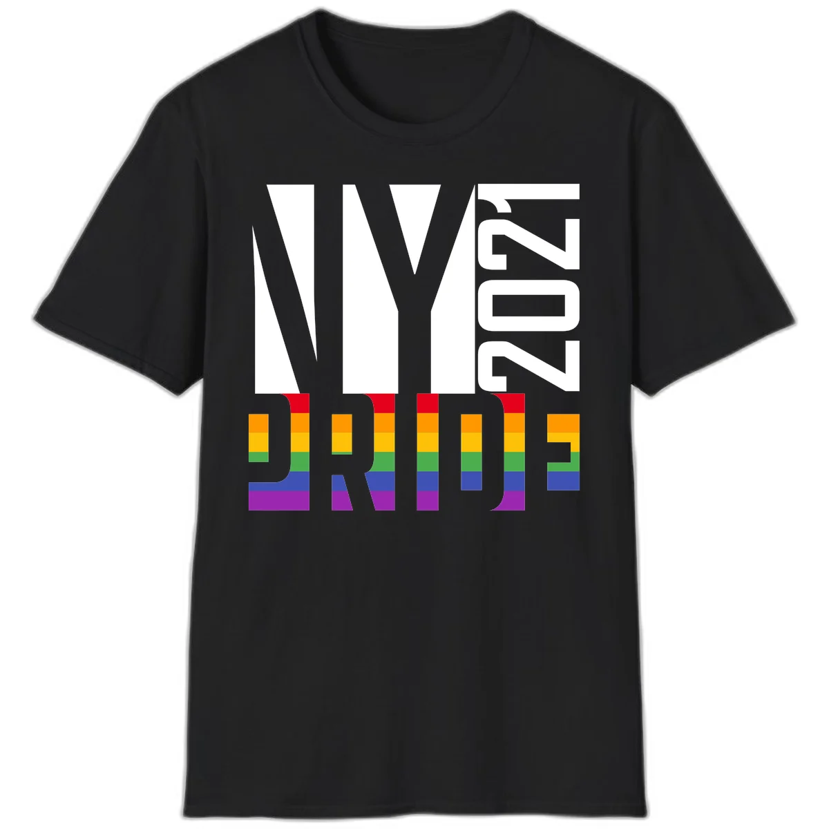 Bold 'LIVE' text integrated with rainbow pride flag stripes in red, orange, yellow, green, blue, and purple colors on gray background in Black