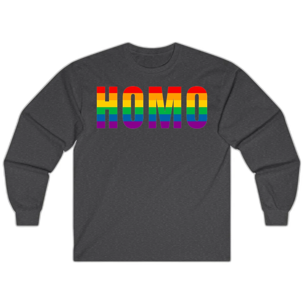 Rainbow pride flag colored numbers 110 and 1110 in bold geometric style on gray background in Dark Heather
