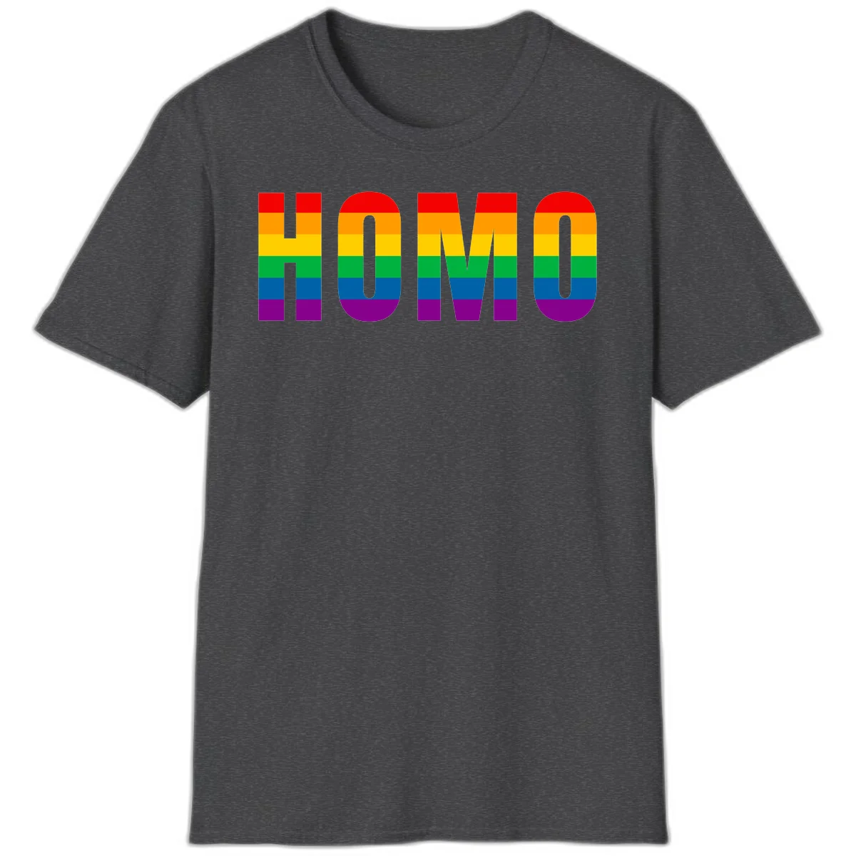 Rainbow pride flag colored numbers 110 and 1110 in bold geometric style on gray background in Dark Heather