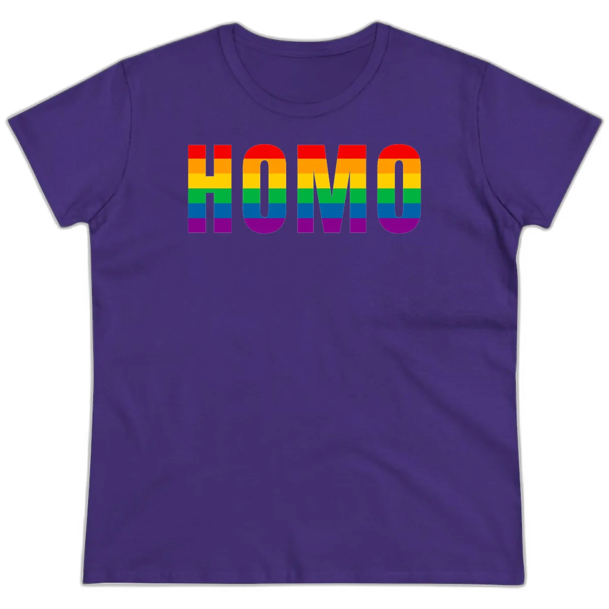Love is love rainbow pride design with letters filled in rainbow flag stripes against gray background in Purple