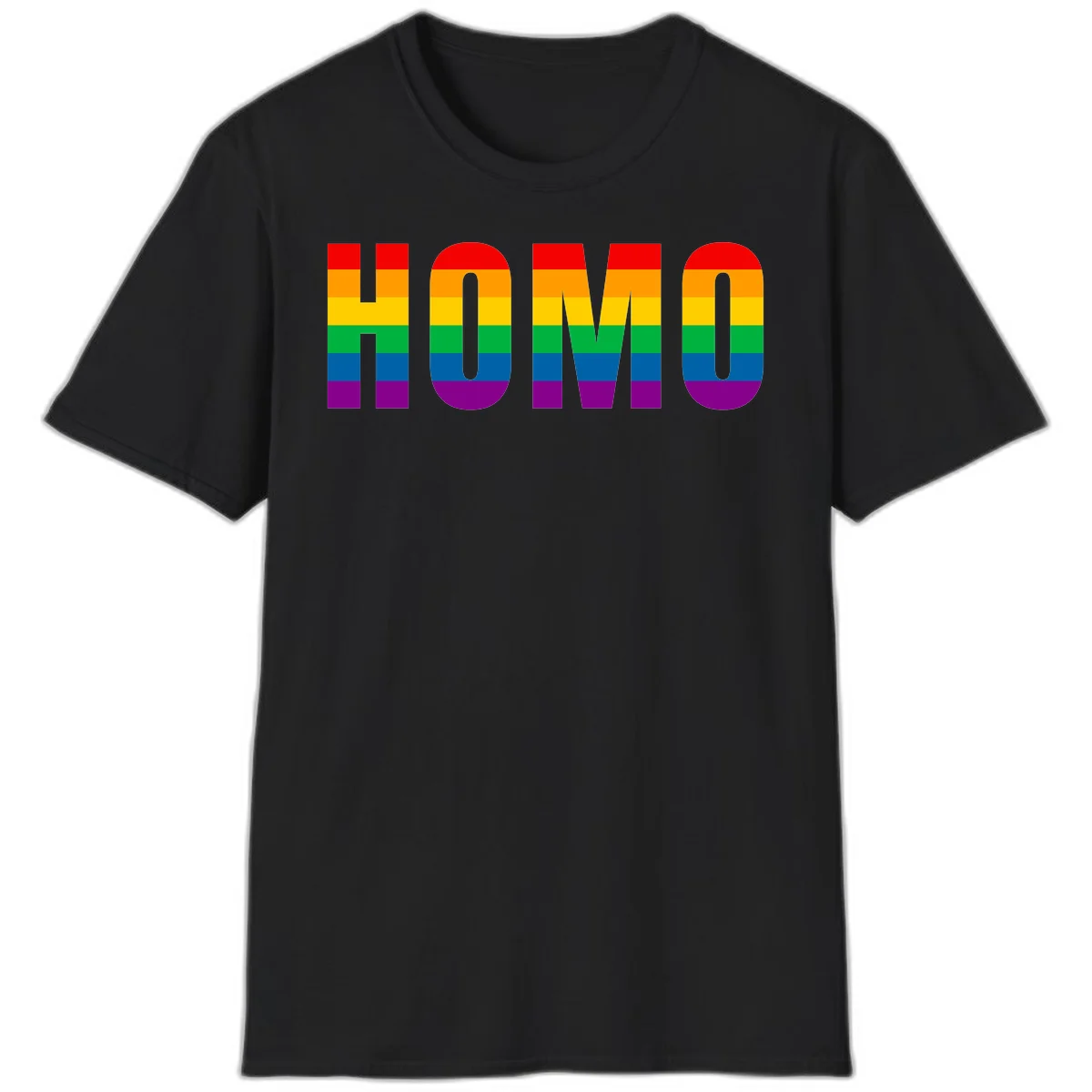 Love is love rainbow pride design with letters filled in rainbow flag stripes against gray background in Black