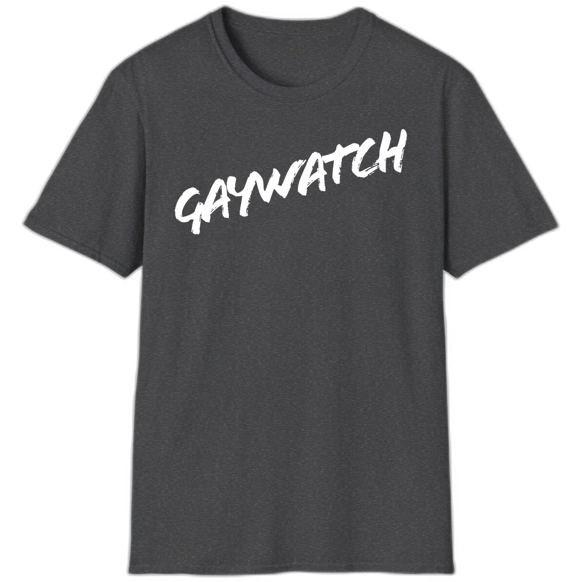 White distressed lettering spelling 'GROWTH' with upward arrow on gray background, symbolizing upward momentum and positive mindset in Dark Heather