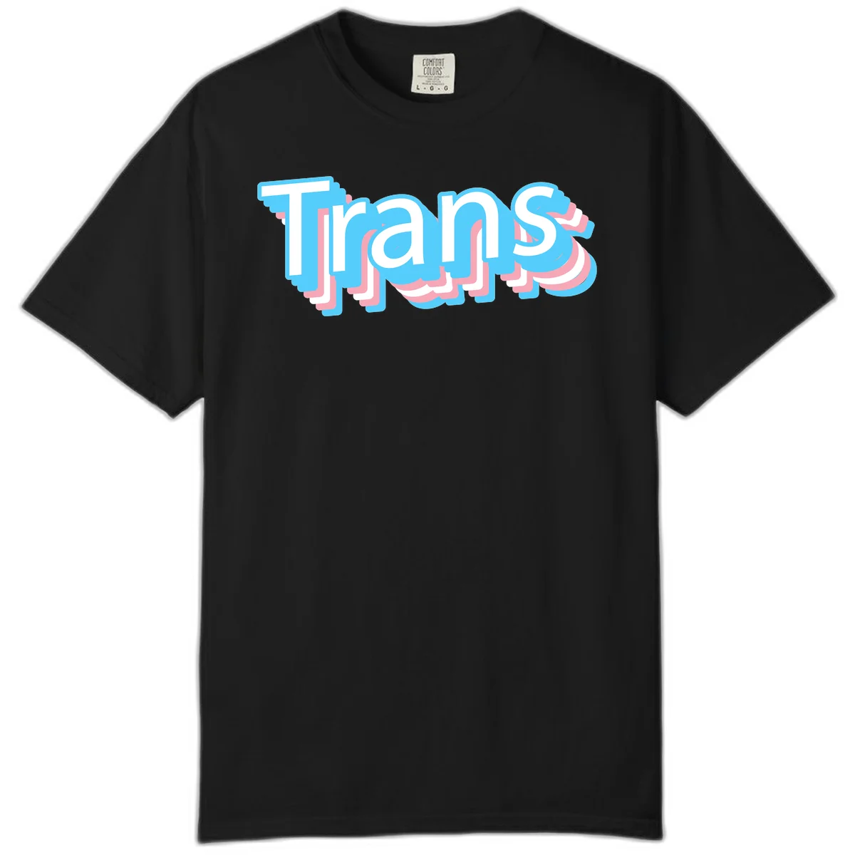 Titans 3D layered text design with cyan blue, pink, and white dimensional shadow effects on gray background in Black