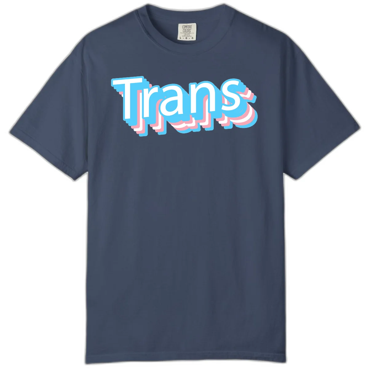 Titans 3D layered text design with cyan blue, pink, and white dimensional shadow effects on gray background in Midnight