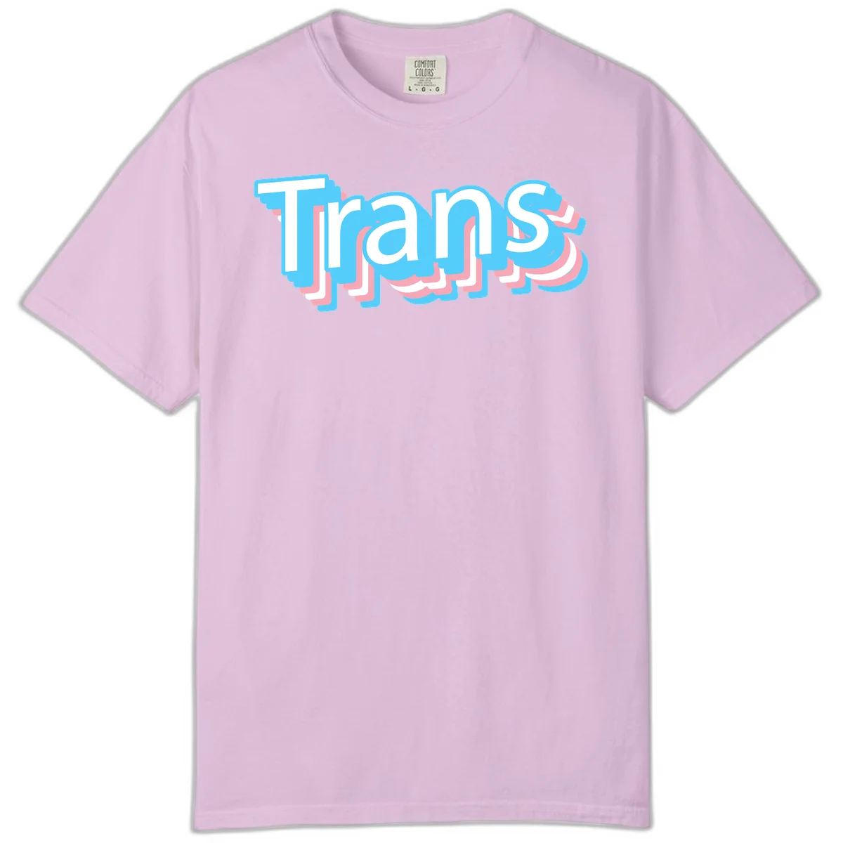 Titans 3D layered text design with cyan blue, pink, and white dimensional shadow effects on gray background in Orchid