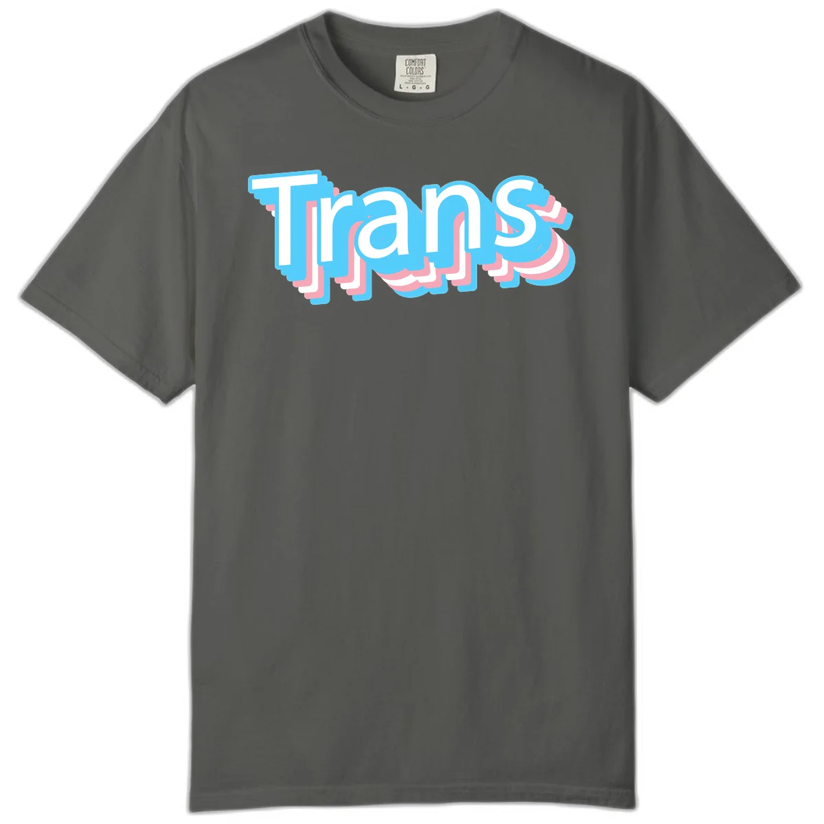 Titans 3D layered text design with cyan blue, pink, and white dimensional shadow effects on gray background in Pepper