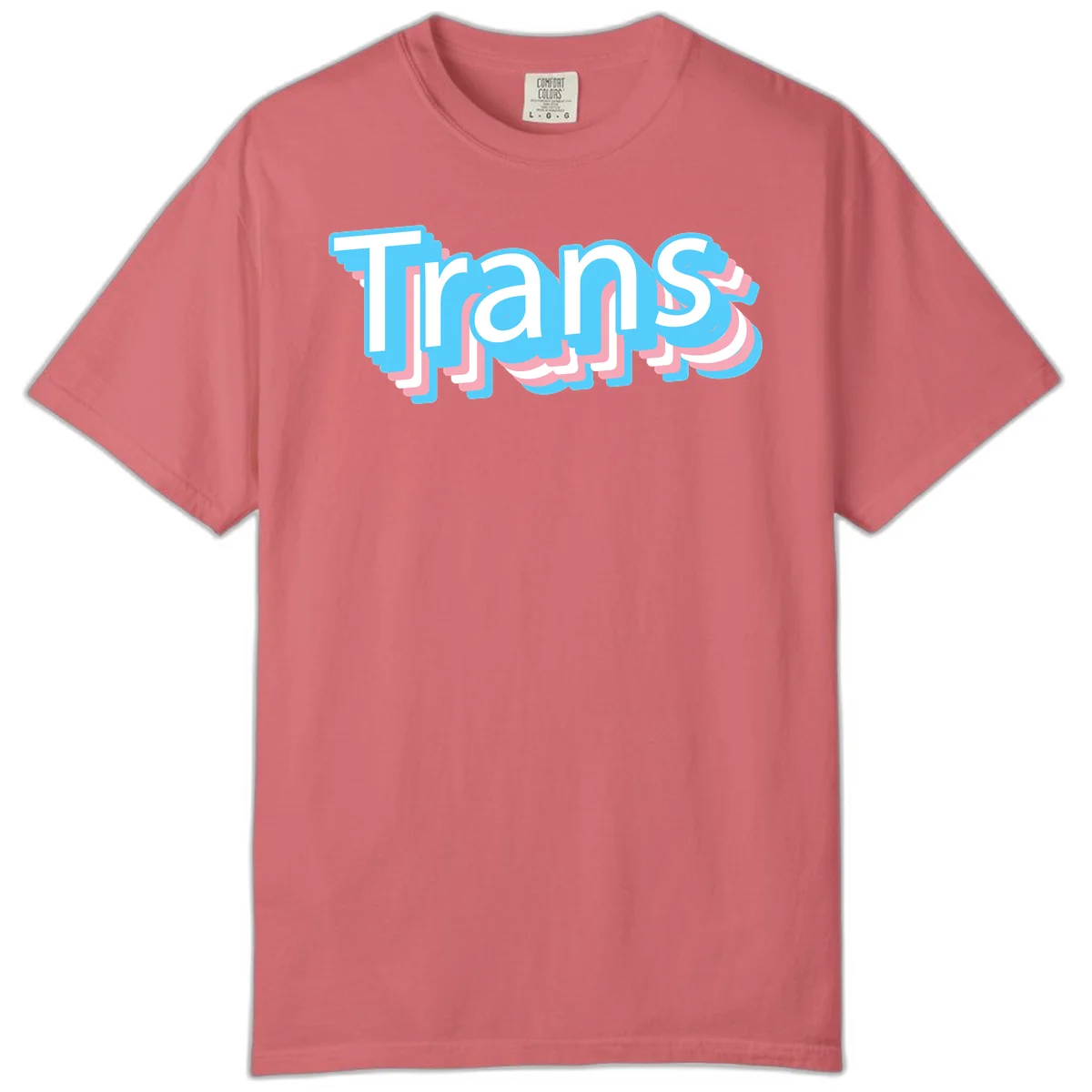 Titans 3D layered text design with cyan blue, pink, and white dimensional shadow effects on gray background in Watermelon