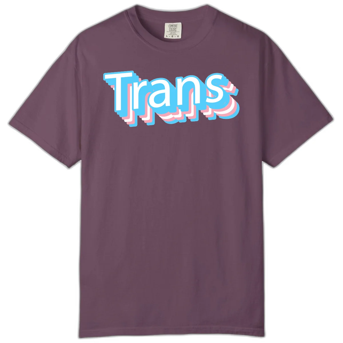 Titans 3D layered text design with cyan blue, pink, and white dimensional shadow effects on gray background in Berry