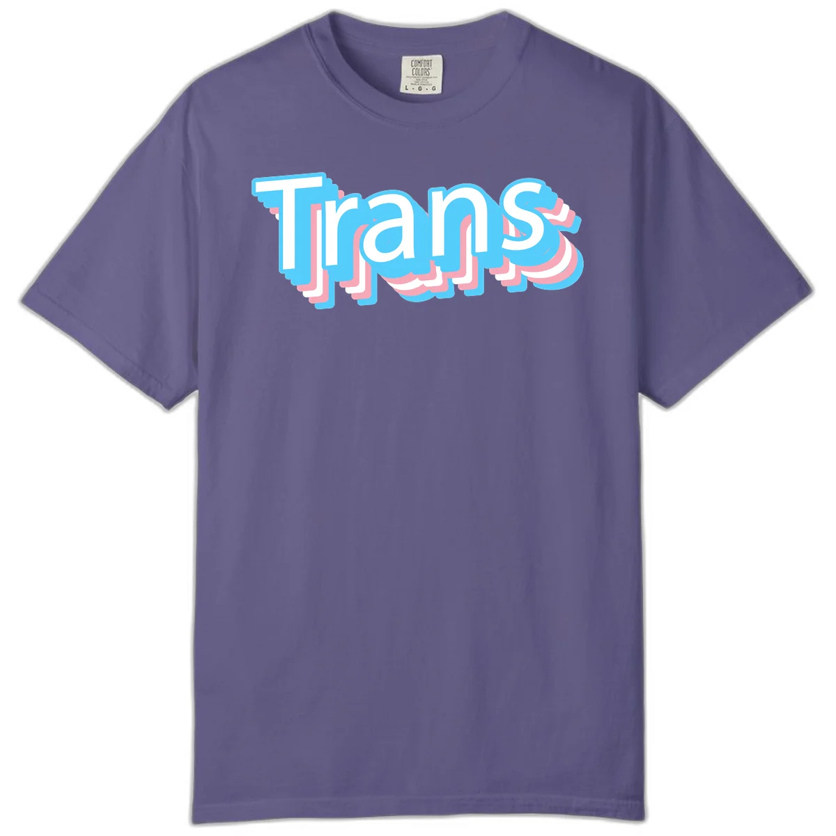 Titans 3D layered text design with cyan blue, pink, and white dimensional shadow effects on gray background in Grape
