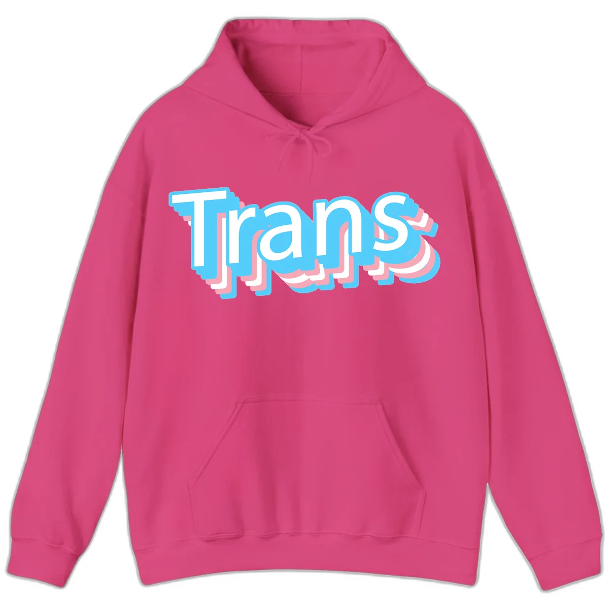 Titans 3D layered text design with cyan blue, pink, and white dimensional shadow effects on gray background in Heliconia