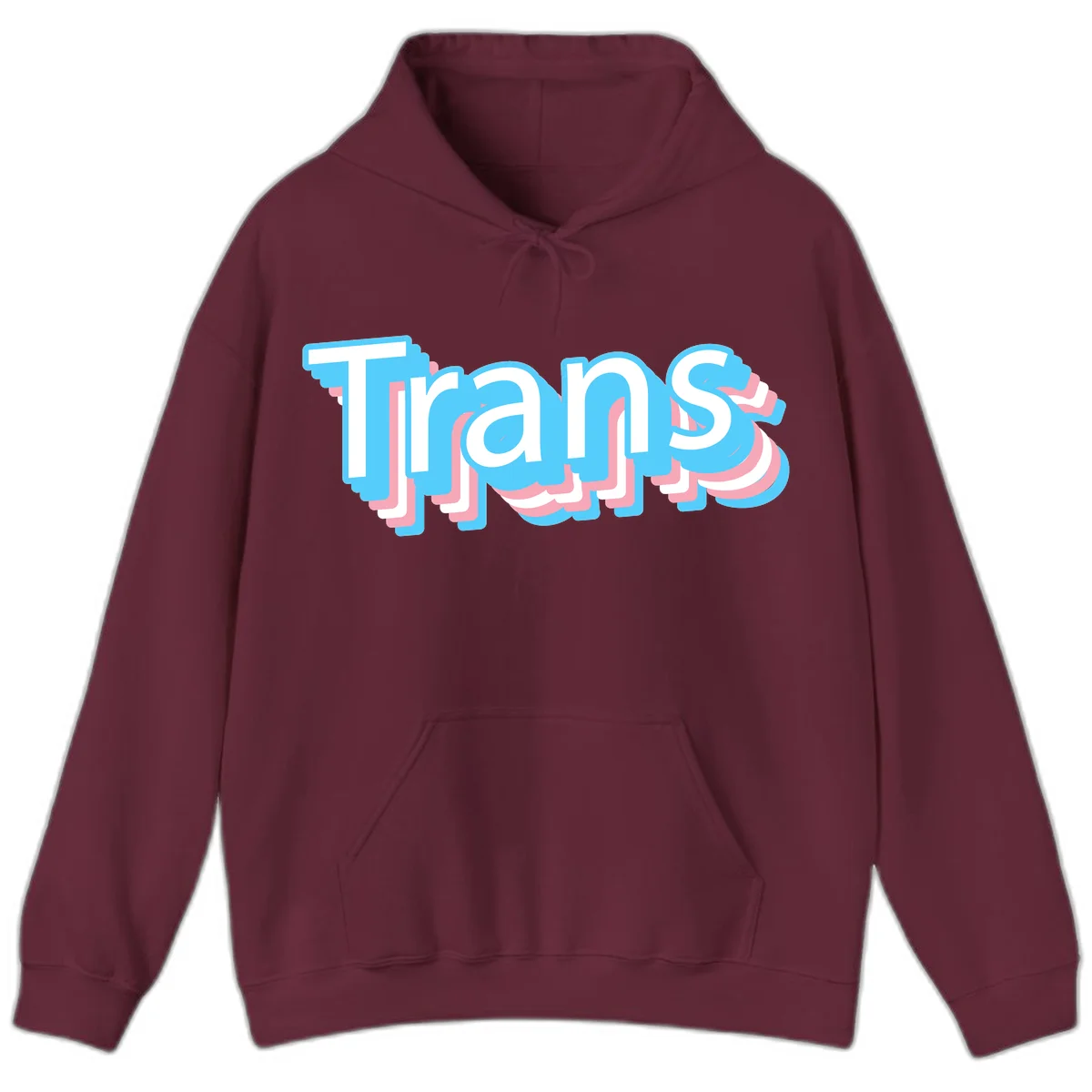 Titans 3D layered text design with cyan blue, pink, and white dimensional shadow effects on gray background in Maroon