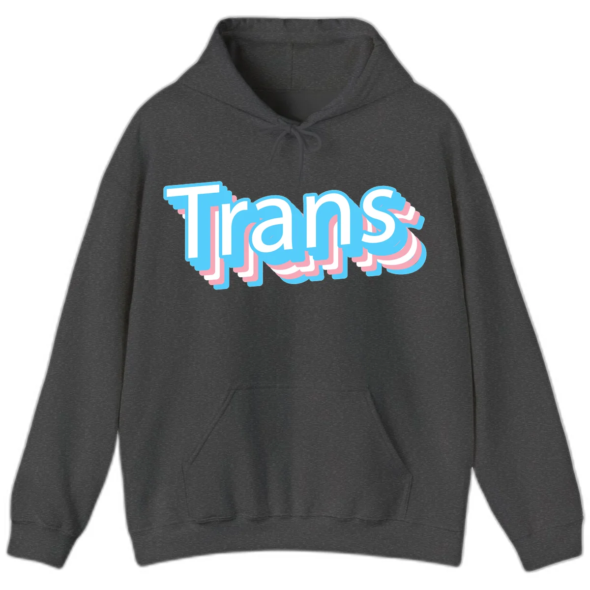 Titans 3D layered text design with cyan blue, pink, and white dimensional shadow effects on gray background in Dark Heather