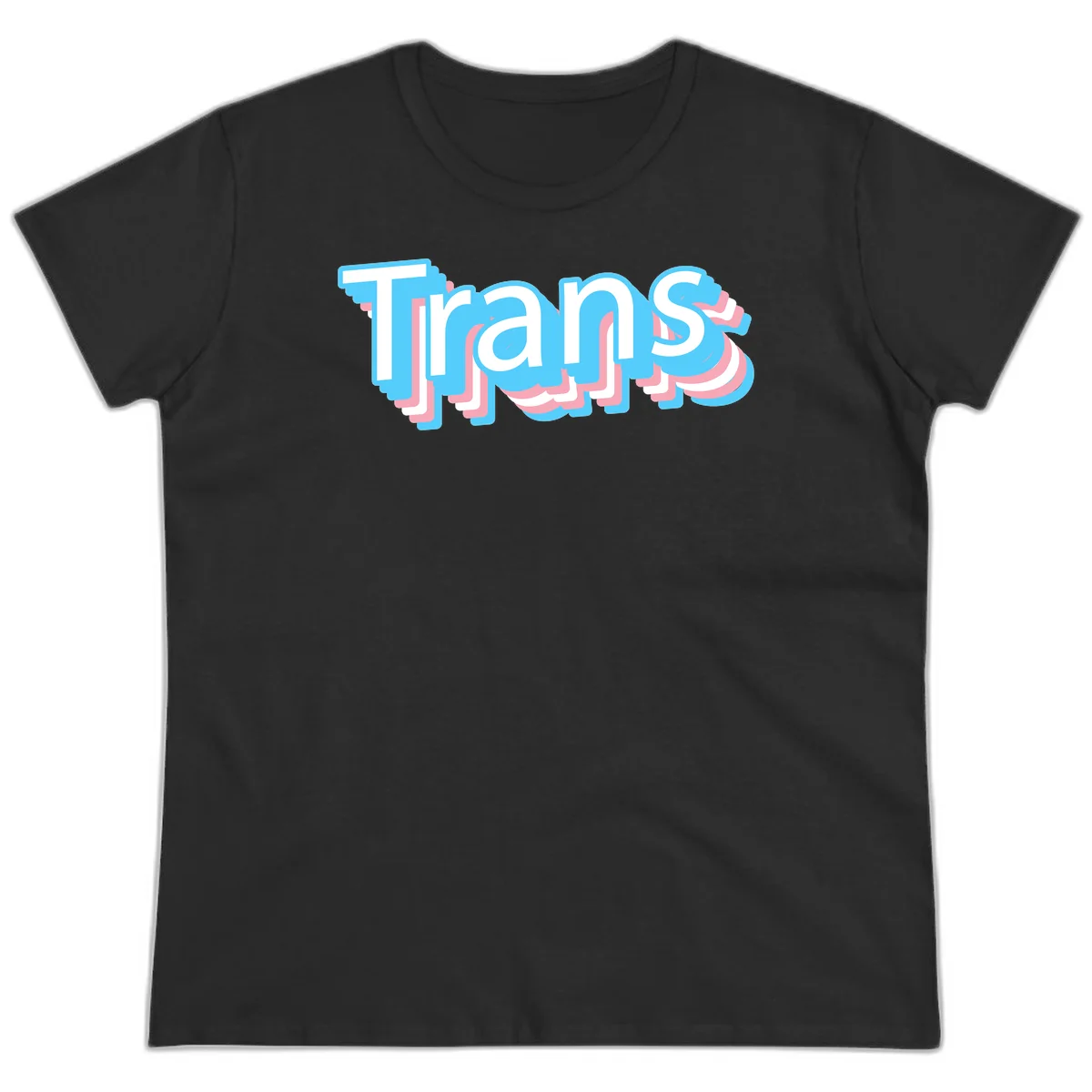 Titans 3D layered text design with cyan blue, pink, and white dimensional shadow effects on gray background in Black