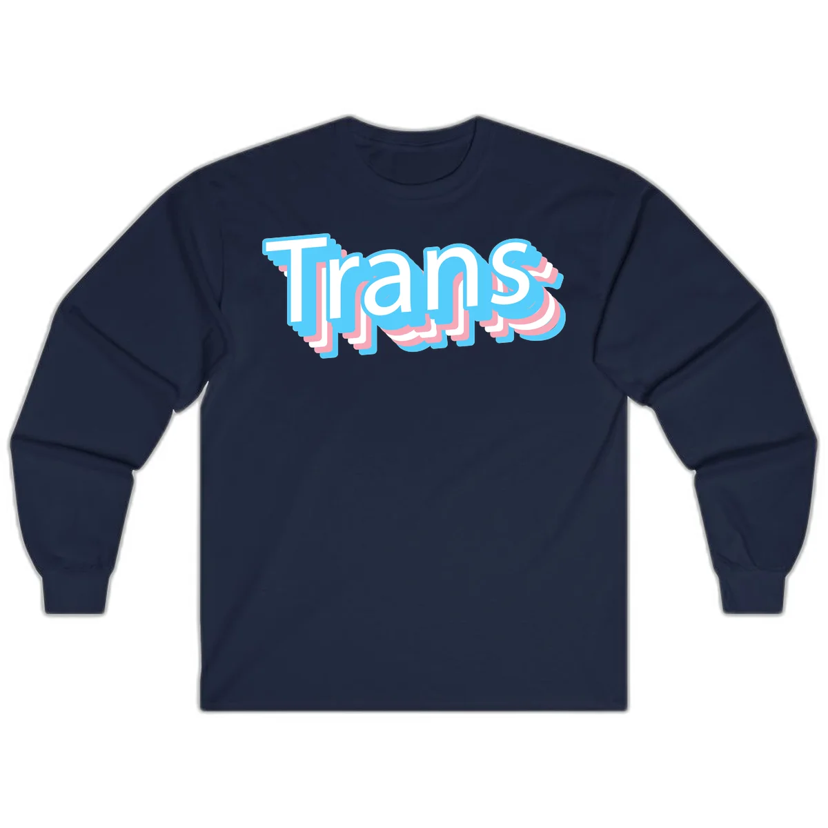 Titans 3D layered text design with cyan blue, pink, and white dimensional shadow effects on gray background in Navy