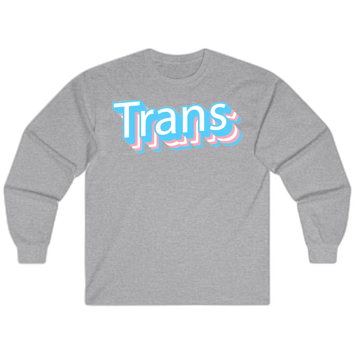Titans 3D layered text design with cyan blue, pink, and white dimensional shadow effects on gray background in Sport Grey