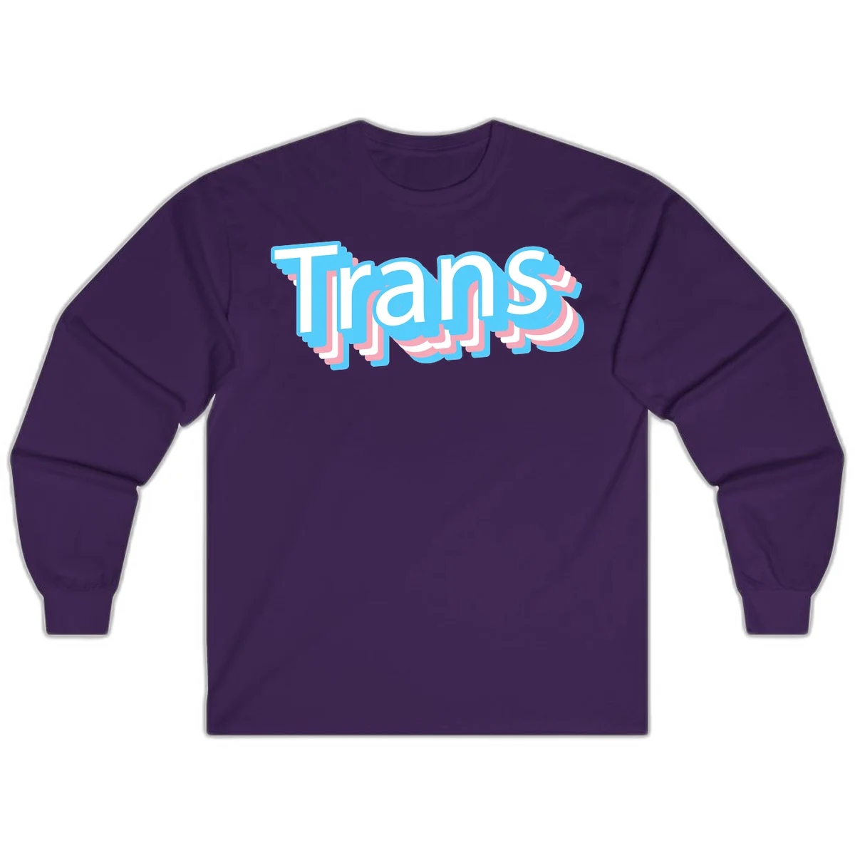 Titans 3D layered text design with cyan blue, pink, and white dimensional shadow effects on gray background in Purple