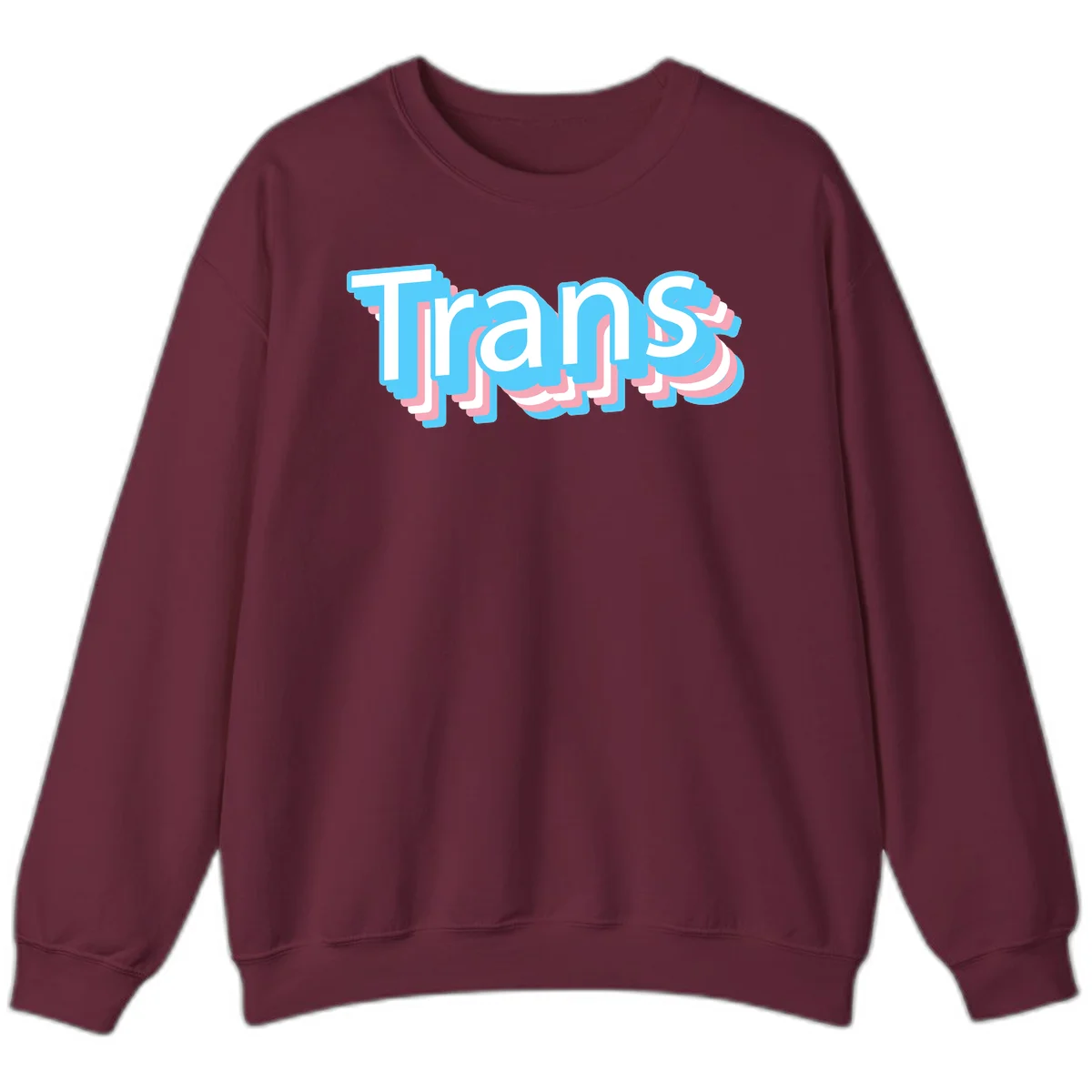 Titans 3D layered text design with cyan blue, pink, and white dimensional shadow effects on gray background in Maroon
