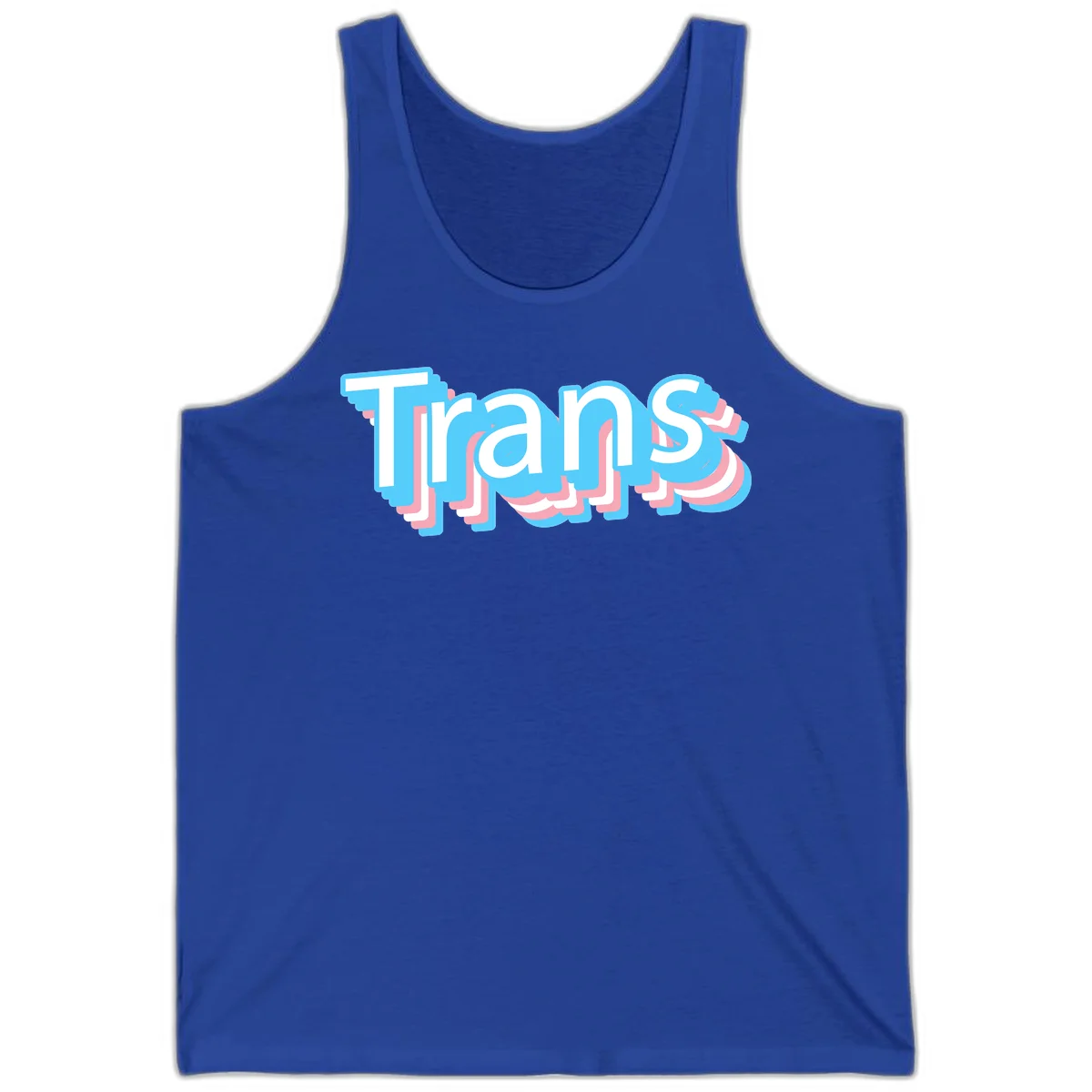 Titans 3D layered text design with cyan blue, pink, and white dimensional shadow effects on gray background in True Royal