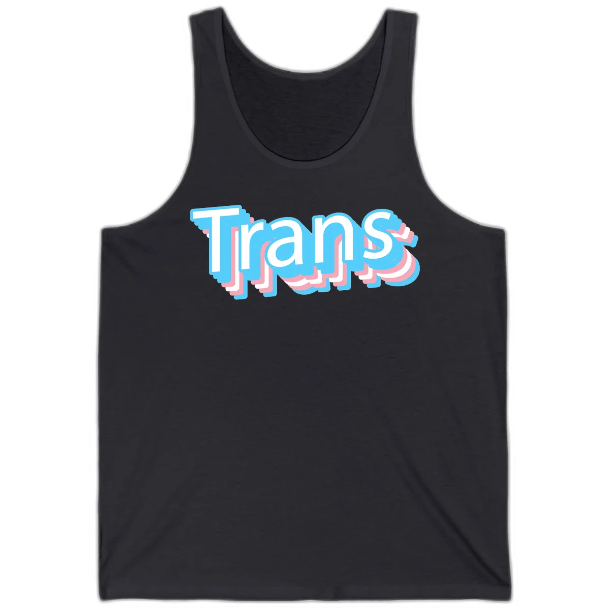 Titans 3D layered text design with cyan blue, pink, and white dimensional shadow effects on gray background in Dark Grey