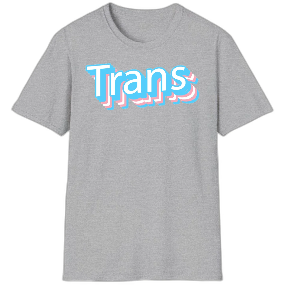Titans 3D layered text design with cyan blue, pink, and white dimensional shadow effects on gray background in Sport Grey