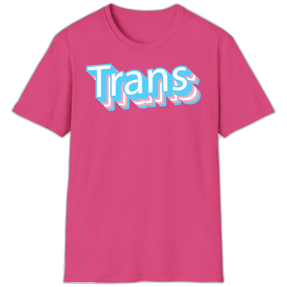 Titans 3D layered text design with cyan blue, pink, and white dimensional shadow effects on gray background in Heliconia