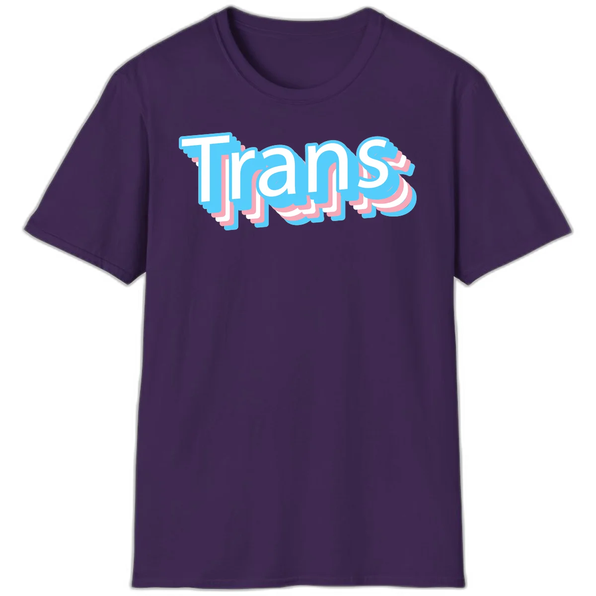 Titans 3D layered text design with cyan blue, pink, and white dimensional shadow effects on gray background in Purple