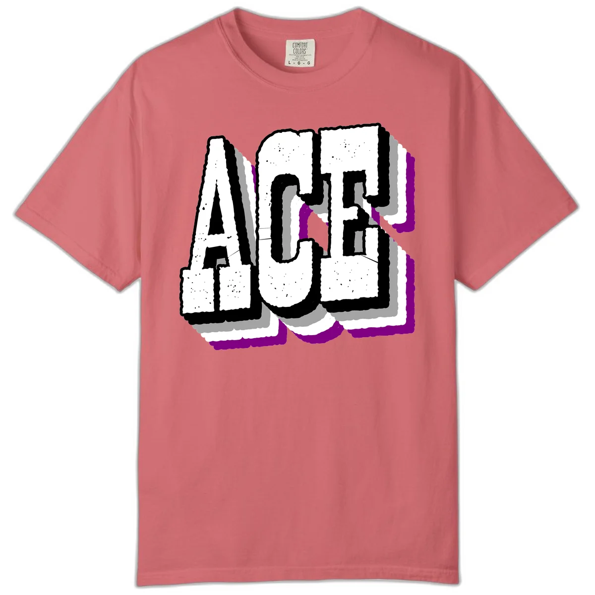 Bold distressed lettering spelling ALASKA with layered shadow effects and purple accents on gray background in Watermelon