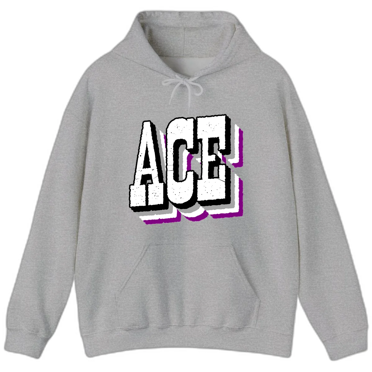 Bold distressed lettering spelling ALASKA with layered shadow effects and purple accents on gray background in Sport Grey