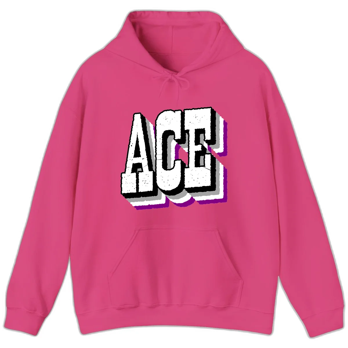 Bold distressed lettering spelling ALASKA with layered shadow effects and purple accents on gray background in Heliconia