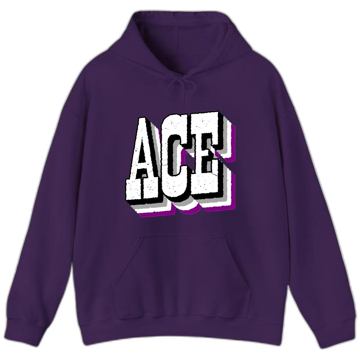 Bold distressed lettering spelling ALASKA with layered shadow effects and purple accents on gray background in Purple