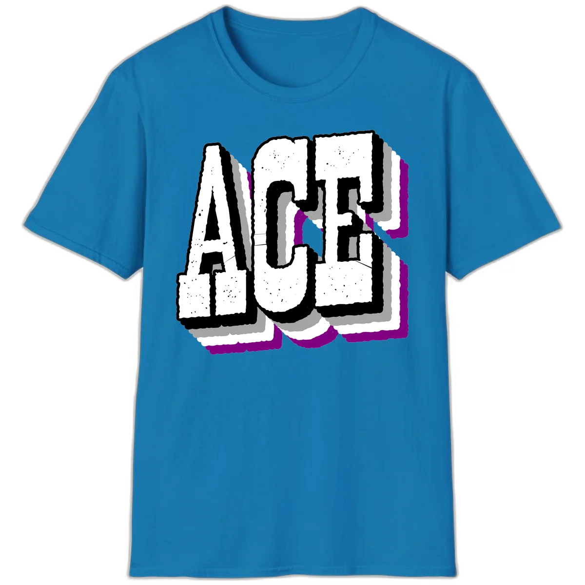 Bold distressed lettering spelling ALASKA with layered shadow effects and purple accents on gray background in Sapphire