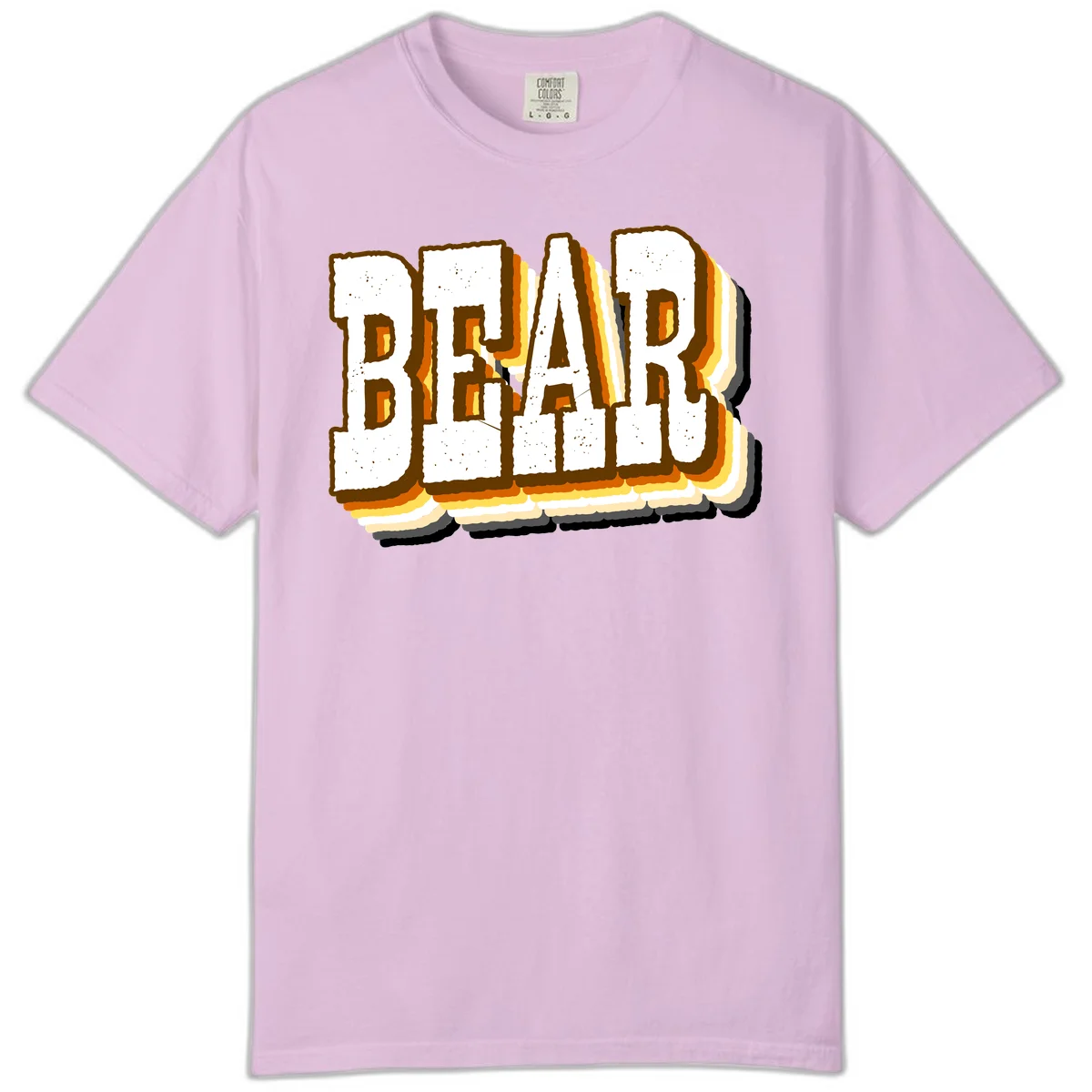 Dead bread toast graphic with thick brown letters featuring layered orange and yellow gradient effect on gray background in Orchid