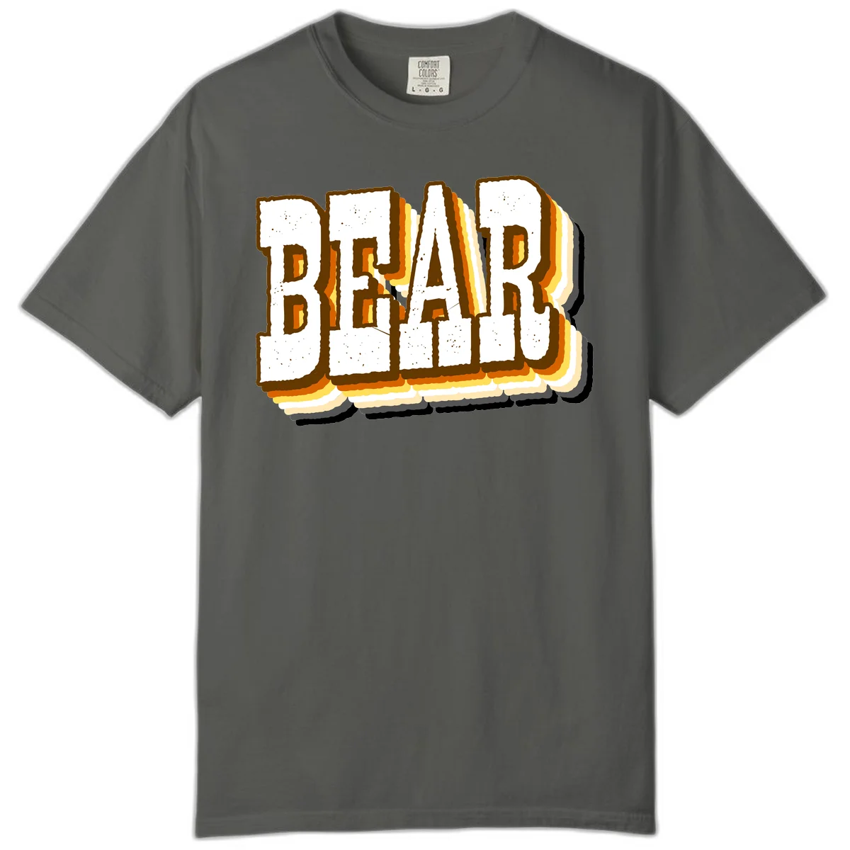 Dead bread toast graphic with thick brown letters featuring layered orange and yellow gradient effect on gray background in Pepper