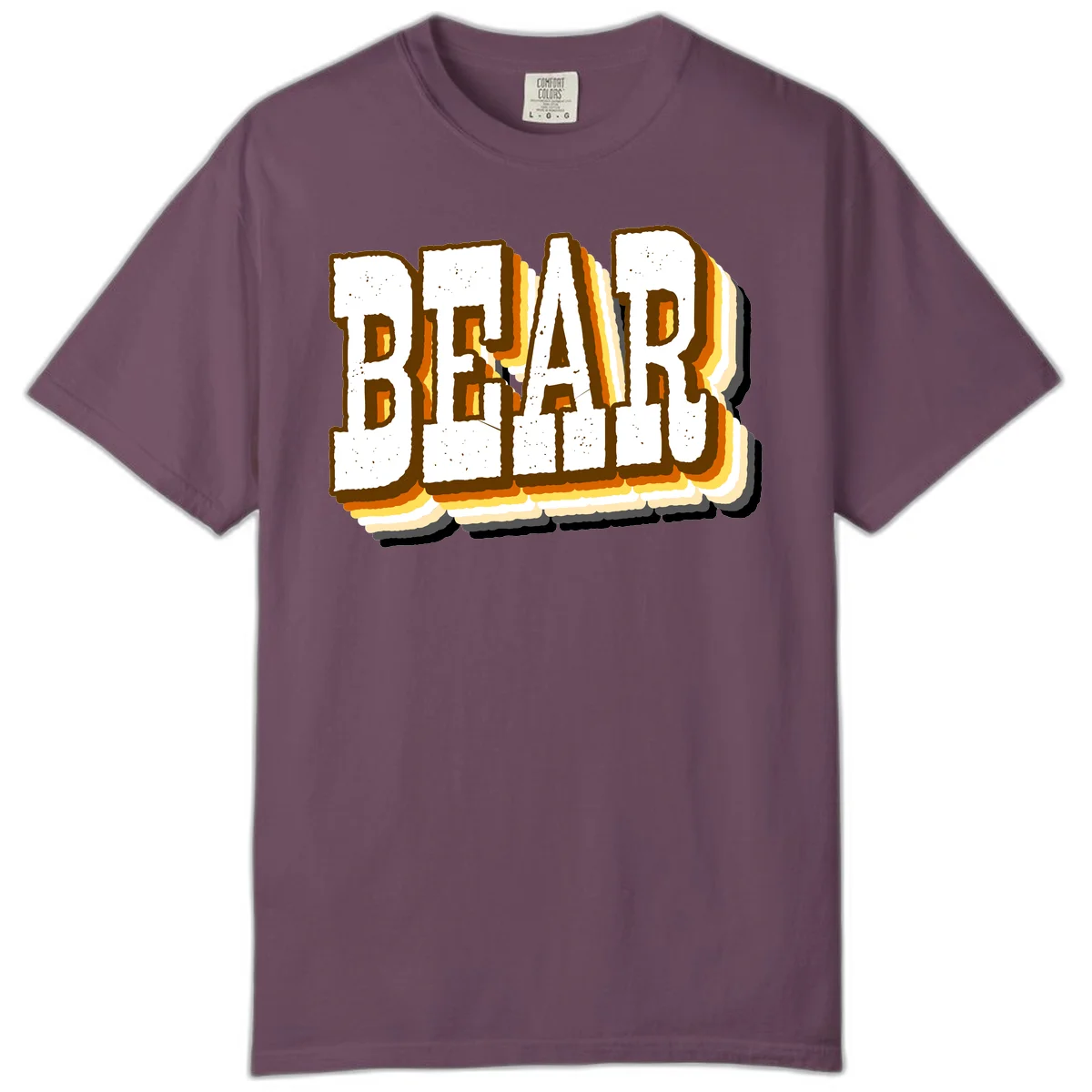Dead bread toast graphic with thick brown letters featuring layered orange and yellow gradient effect on gray background in Berry